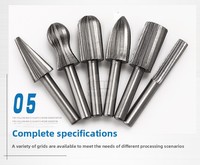 Fraise rotative en acier rapide Xingong, 3 mm, manche allongé, tête de ponçage, fraise à bois, fraise à racines, résine ODM