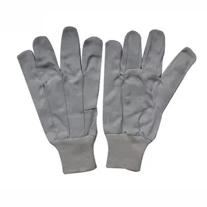 2023 Durable security construction protective industrial finger garden body protection knit wrist drill work cotton gloves for w