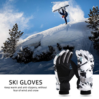 Gants d'hiver chauds pour hommes et femmes Gants de ski avec doigts fendus et imperméables pour enfants Gants antidérapants imperméables