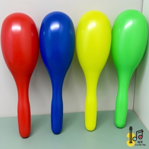 Maracas colorés en plastique Logo personnalisé Marteau de sable Cadeau de <span class=keywords><strong>Noël</strong></span> Enfants Adultes Maracas en plastique Instrument de musique Maracas Shakers - Product Image 2