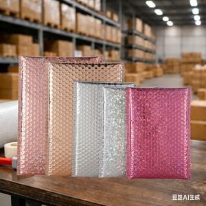 Colorful Thickened Laser-Etched Poly Bubble Eco-Friendly Secure Bubble <b>Packaging</b> Bags - Product Image 1