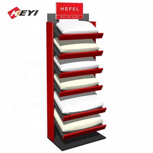 Custom Retail Pos <strong>Display</strong> Rack 6 Tier Incline <strong>Tray</strong> <strong>Shelf</strong> Pillow Wooden <strong>Display</strong> Stand - Product Image 1