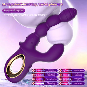 Vibrador Anal de Doble Uso |   <span class=keywords><strong>Dildo</strong></span> con Movimiento de Empuje para Estimulación del Punto G y del Clítoris, Juguete Sexual Unisex para Adultos - Product Image 1