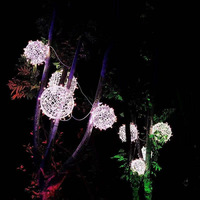 LED-Rattankugel-Licht für Außenbereich, Landschaftsbeleuchtung, Park- und Platzbeleuchtung, Weihnachtskugel, Hängende Baumbeleuchtung, Kleine Bunte Lichter