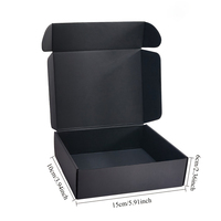 Caja de Regalo de Alta Gama en Negro Mate, Caja de Embalaje de Papel Corrugado Grueso con Propiedades Resistentes a Impactos y a la Presión