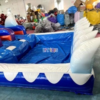 Perosotan Air Tiup Raksasa dengan Kolam untuk Anak-anak dan Dewasa, Taman Air Resort, Lapangan Bermain Air, PVC Kelas Komersial
