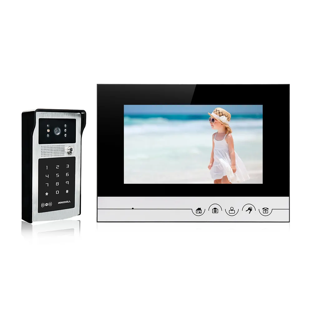 4 Bedrade Tft Lcd Kleuren Intercom Systeem Bedrade Video Deur Telefoon Kamer Naar Kamer Intercom