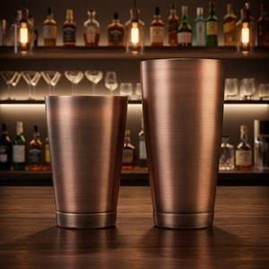 Antique Copper Boston <b>Shaker</b> <b>Set</b>, 2 Piece Stainless Steel <b>Cocktail</b> <b>Shaker</b> for Professional Bartenders and Bar Supplies - Product Image 2