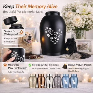 Metalen urn voor hondenas, veilige deksel, gedenkurn voor katten en honden - Product Image 3