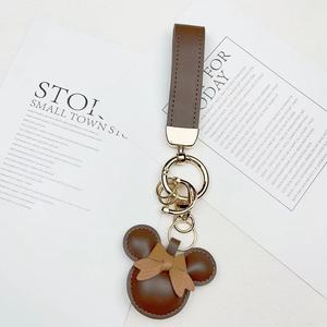 Phong Cách Mới Thời Trang Sang Trọng Phim Hoạt Hình Đầy Màu Sắc Keychain Bow Knot Da <span class=keywords><strong>Keyring</strong></span> Với Vòng Tay Phim Hoạt Hình Phụ Kiện Túi Charms Đối Với Phụ Nữ - Product Image 4