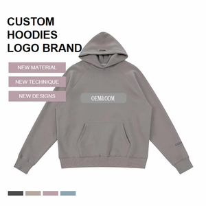 Felpa con Cappuccio Casual da Uomo, Logo Personalizzato Ricamato, Effetto Lavato, Autunnale, in Poliestere/Cotone, Vestibilità Regolare, Stile Streetwear - Product Image 1