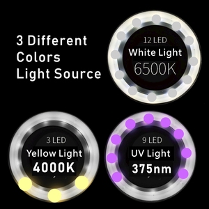 10X แว่นขยายแบบมือถือ LED ไร้เงาพร้อมที่วางโทรศัพท์พร้อมแว่นขยาย achromatic Loupe อัญมณีโบราณเครื่องมือระบุเครื่องประดับ - Product Image 3