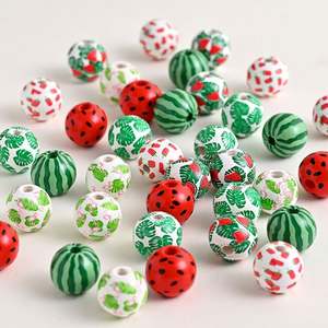 2024 nouveau bricolage impression en bois perle porte-clés lanière collier Bracelet bracelet 16mm sans Bpa perles pour stylo - Product Image 1