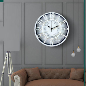 Horloge murale rétro en quartz, cadran squelette, horloge murale ronde décorative pour la maison, vente en gros - Product Image 4