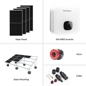 10KW hoàn chỉnh <span class=keywords><strong>PV</strong></span> Kit On-lưới năng lượng mặt trời hệ thống Single phase chuỗi biến tần với 430W-460W trina jinko longi tấm pin mặt trời hệ thống - Product Image 4