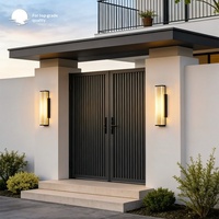 Applique murale longue en aluminium et acier inoxydable, style luxe, pour couloir extérieur et porte, nouveau modèle 2026