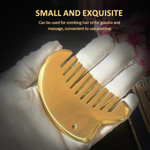 مشط تدليك نحاسي قابل للتخصيص Gua Sha Meridian علاج نقاط الوخز في فروة الرأس والجسم بالكامل - Product Image 4
