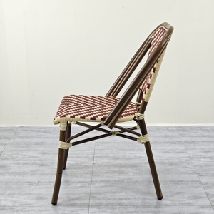 Chaises de bistrot d'extérieur en métal et aluminium de style français, design en rotin PE, pour jardin et restaurant, meubles BSCI, vente en gros LL - Product Image 6
