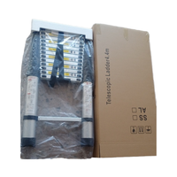 Échelle télescopique en aluminium portable à un seul côté, norme EN 131, 15 marches, 4,4 m, capacité de 150 kg, accessoires modernes pour le bricolage domestique