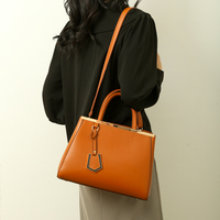 Set Tas Kerja Wanita Vintage dengan Logo Custom, Tas Selempang Kulit PU Berkualitas Tinggi, Trendy, untuk Kerja, Kencan, dan Perjalanan