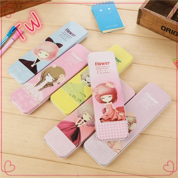 Big Stationery Distributor Yiwu Supplier Wholesale Multifunction Cute Cartoon Metal Blank Pencil Case 115