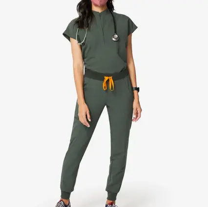 ファッションカラーデザインストレッチユニフォームスーツセット女性ナース医療スクラブ快適な病院のユニフォーム