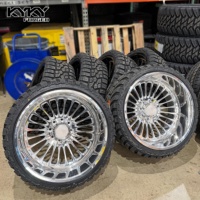 Jantes en aluminium forgé Aggressive Stance 24x14 à rebord profond pour camions rehaussés Ford Silverado Ram 8x170 8x180