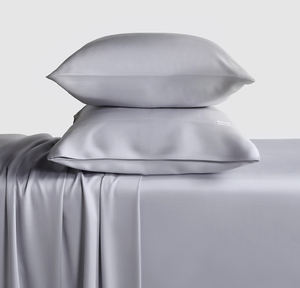 Fabrika lüks % 100% bambu düz renk yatak takımları çarşaf çarşaf seti yorgan seti - Product Image 6