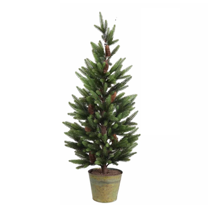 Regalo de vacaciones decoración del hogar plástico en maceta bonsái Pe Pvc en maceta pequeño árbol de Navidad decorativo personalizado árbol de Navidad - Product Image 1