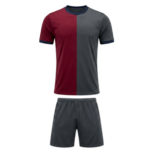 Professional Wholesale High Quality <b>Soccer</b> Uniform Polyester/Cotton Lightweight Breathable Anti-Bacterial Short Player Name - Product Image 1