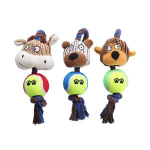 Juguetes Ecológicos para Perros, Diseño Nuevo y Popular, Peluche <span class=keywords><strong>de</strong></span> Animales Adorables con Sonido, Cuerda y Pelota <span class=keywords><strong>de</strong></span> <span class=keywords><strong>Tenis</strong></span>, Juguetes Masticables, Accesorios para Mascotas - Product Image 1