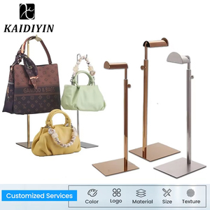 Support de présentation de sac à main pour femme réglable à un seul côté, en acier inoxydable <span class=keywords><strong>doré</strong></span>, support de présentation de sac à main, support de présentation de sac - Product Image 2