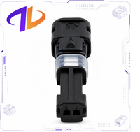 Conector macho sellado para arnés de cableado automotriz, compatible con 2 pines, gris, Nano MQS, paso de 0.5mm y 1.8mm, de cobre y nailon, 2141467-2