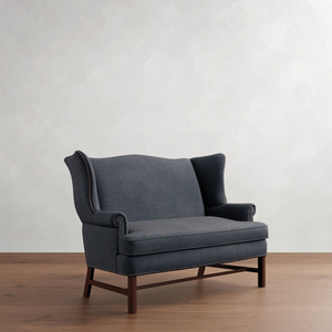 <span class=keywords><strong>Sofá</strong></span> Moderno Minimalista de Dos <span class=keywords><strong>Plazas</strong></span> con Respaldo Alto y Tapizado en Tela Azul con Cojines Suaves para la Sala de Estar - Product Image 3