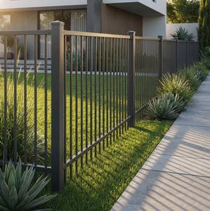 Panneaux <span class=keywords><strong>de</strong></span> clôture décoratifs en fer forgé noir personnalisés et abordables pour piscines et jardins résidentiels - Product Image 3