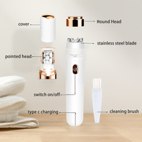 Mini rechargeable 2 en 1 indolore dame corps épilateur Portable dame rasoir électrique Bikini épilation