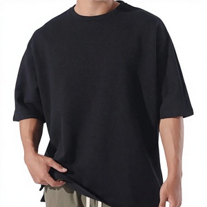 Último diseño de calidad superior 100% Camiseta de algodón para hombres OEM Precio barato al por mayor Camiseta de color sólido liso para hombres - Product Image 3