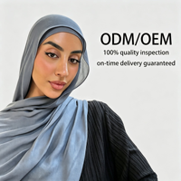 Foulard Hijab Uni en Rayonne et Modal avec Bordure Couleur Personnalisée 80GSM Couleur Pantone Léger et Opaque pour Femme Musulmane