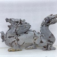 Vente en gros de sculptures en pierre naturelle de jaspe, représentant un dragon, un oiseau ou une lézard, artisanat en cristal sculpté, objets de guérison pour la décoration