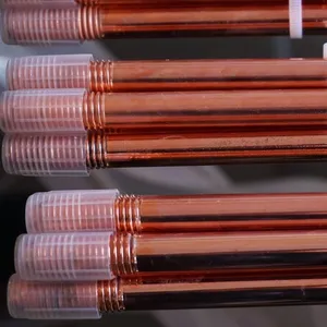 High Quality Threaded Copper Grounding Rod Pointed Copper Clad Steel Earth Rod For Electrical Protection