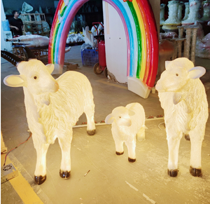 Customized Ip65 3d Goat Shaped Led Lamp For Outdoor Garden Park Landscape Christmas Halloween Decorations Made Transparent Resin - Product Image 1