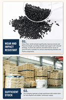 Granulés de PP recyclé DAYI à faible déformation GF30 noirs, 30% GF, stables pour pièces industrielles de précision, 25 kg/sac