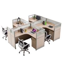Ensemble bureau et chaise ergonomiques modernes en bois avec boîte de gestion des câbles intégrée pour bureaux ouverts (vente en gros)