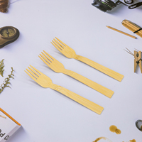 Ensemble de couverts écologiques en bambou pour la maison : couteaux, fourchettes et cuillères, avec set de couverts jetables en bambou pour bébé