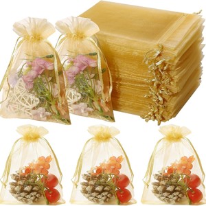 Pochettes transparentes en <span class=keywords><strong>organza</strong></span>, mini-sacs cadeaux en coton et soie blancs pour bijoux, fêtes, emballage industriel et impression - Product Image 3