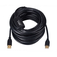 Negro, 10m usb 2,0 a macho a un cable macho con 1pcs IC 2pcs ferritas en stock