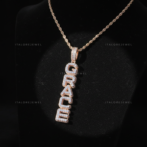 Pendentif en argent 925 plaqué or avec perle d'eau douce et moissanite, style hip-hop unisexe, pour fêtes et streetwear moderne - Product Image 2