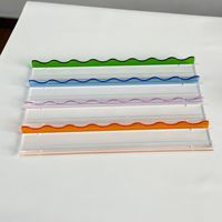 Lot de 4 supports magnétiques ondulés en acrylique pour tuiles de Mahjong, règle de Mahjong américain, accessoire de Mahjong pour la maison et la salle de jeux