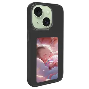 Voor Iphone 15 14 13 Pro Max Plus Telefoon Case Inktscherm Beschermende Draadloze Projectie Achterkant Modeontwerp