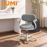 Chaise de bureau ergonomique pivotante avec réglage en hauteur et roulettes pour la maison, le bureau, la chambre et l'étude